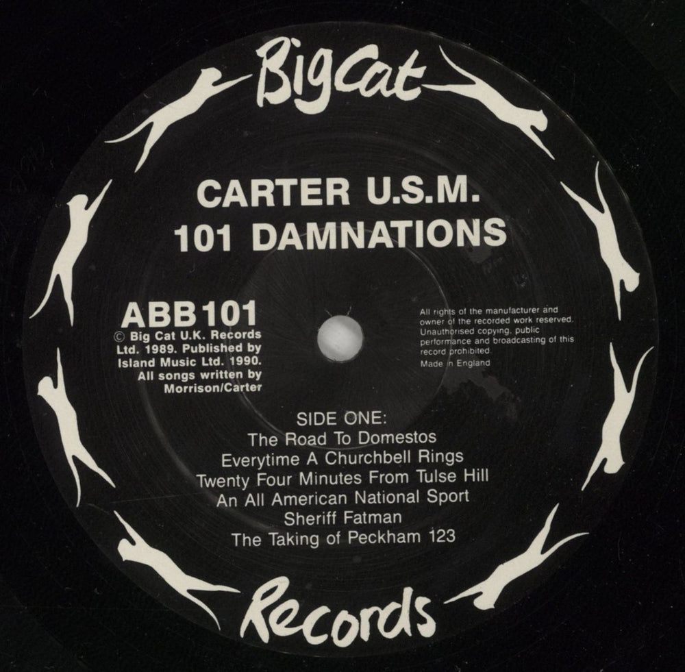 Carter USM 101 Damnations - Hype sticker UK vinyl LP album (LP record) USMLPDA764325
