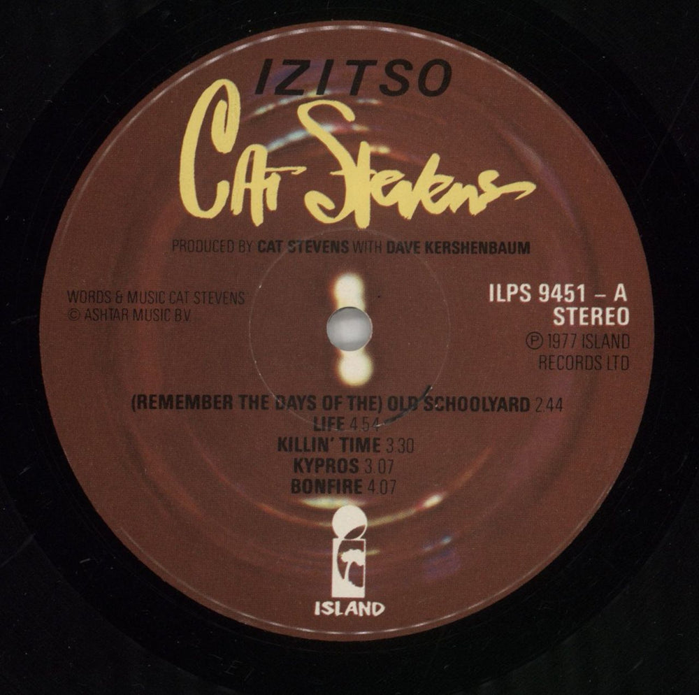 Cat Stevens Izitso UK vinyl LP album (LP record) CTVLPIZ210579