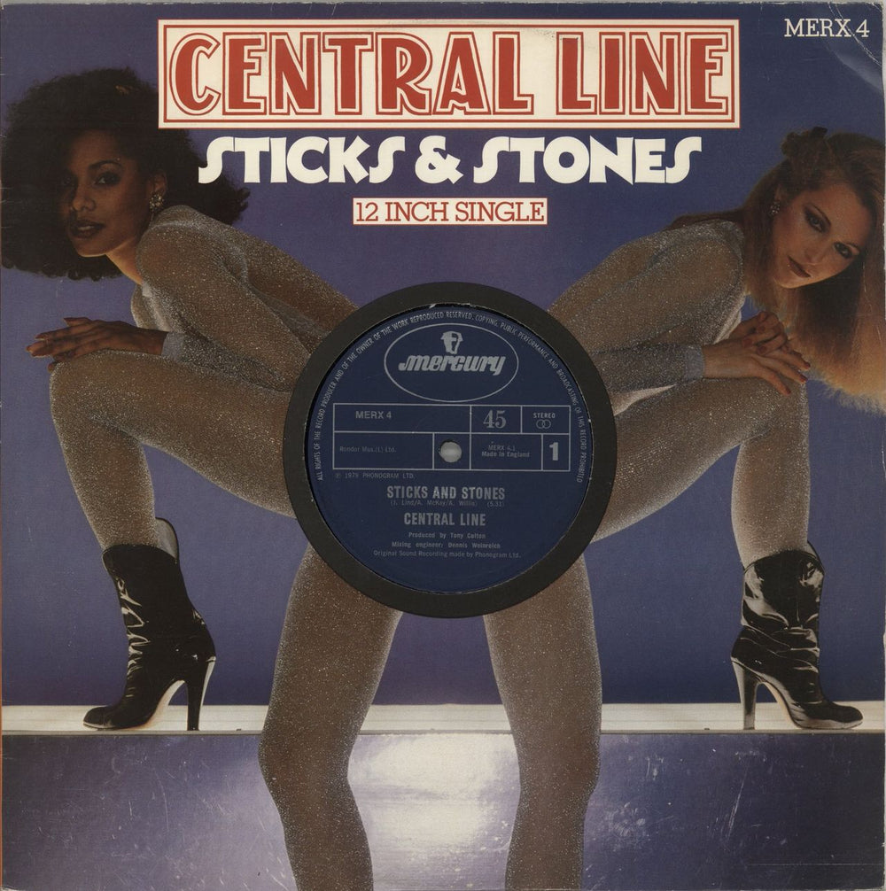 Central Line Sticks & Stones UK 12" vinyl single (12 inch record / Maxi-single) MERX4