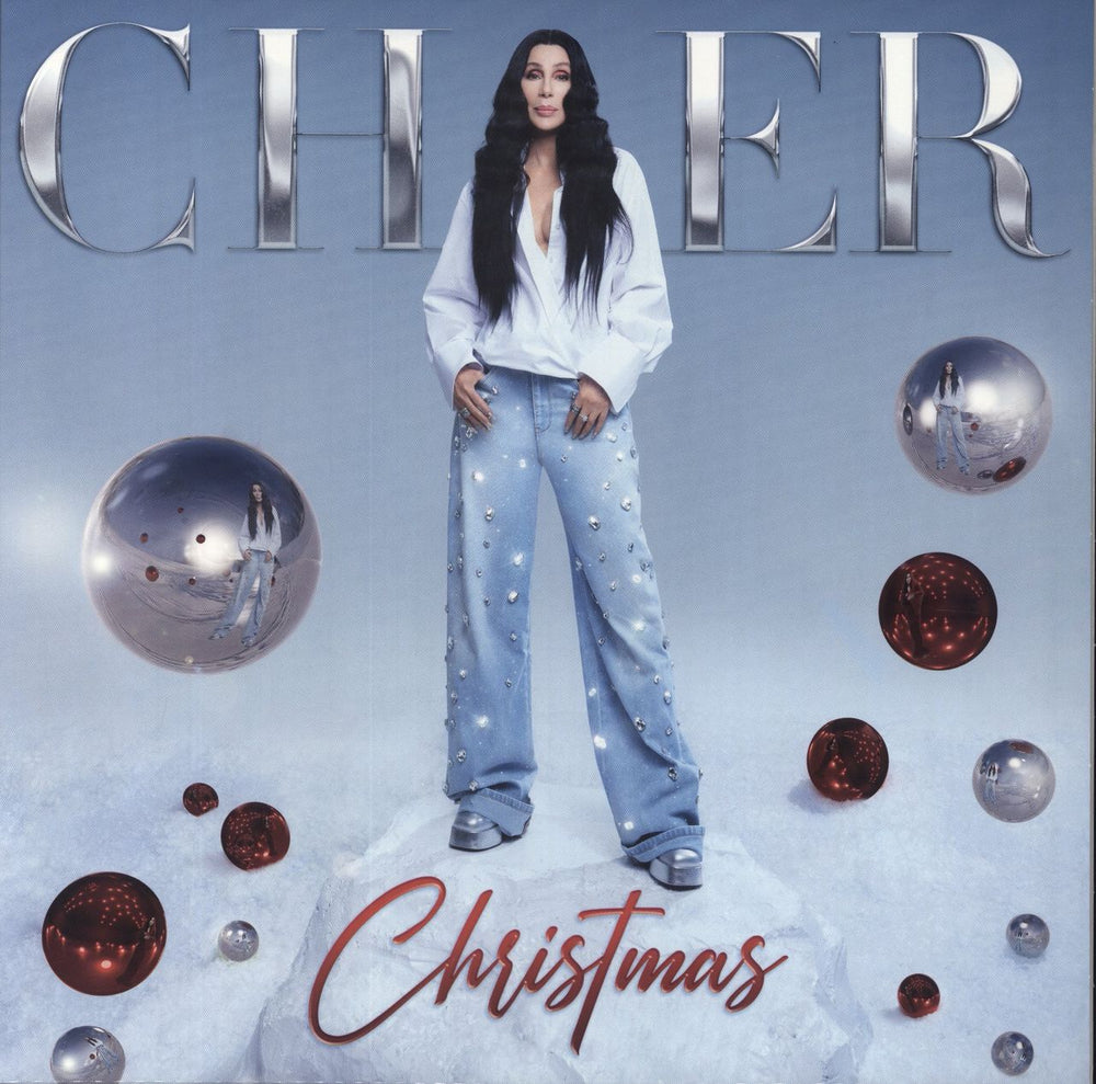 Cher Christmas - Ruby Red Vinyl UK vinyl LP album (LP record) 093624851189