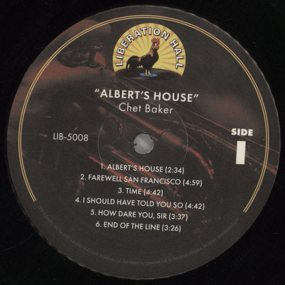 Chet Baker Albert's House - RSD 2021 US vinyl LP album (LP record) 6CBLPAL859426
