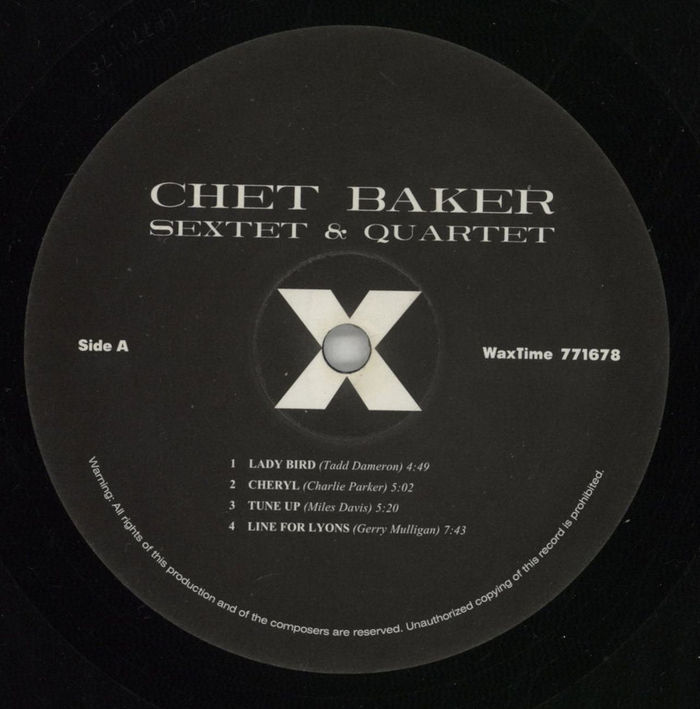 Chet Baker Sextet & Quartet - 180gm UK vinyl LP album (LP record) 6CBLPSE864381