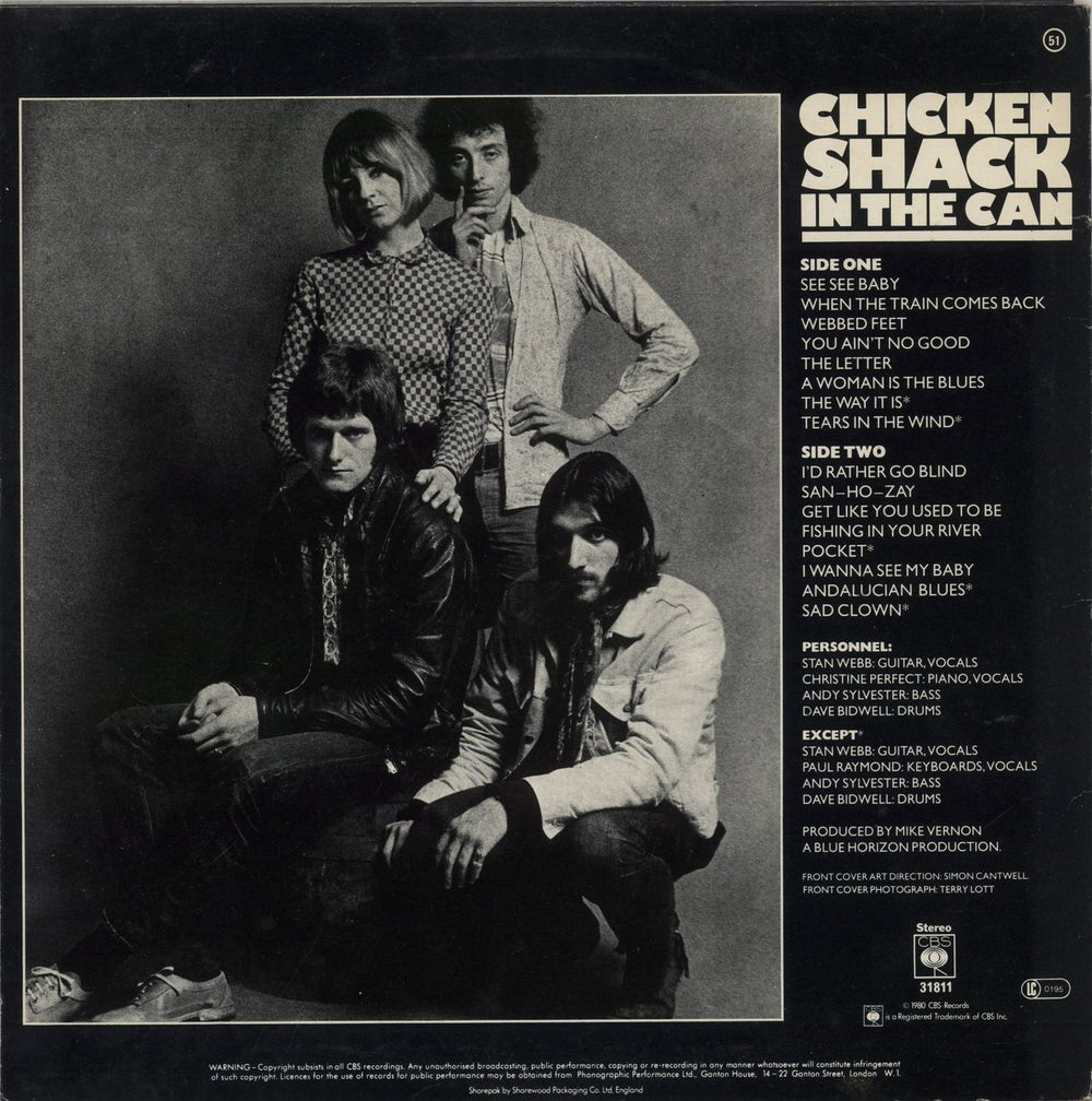 Chicken Shack In The Can UK vinyl LP album (LP record)