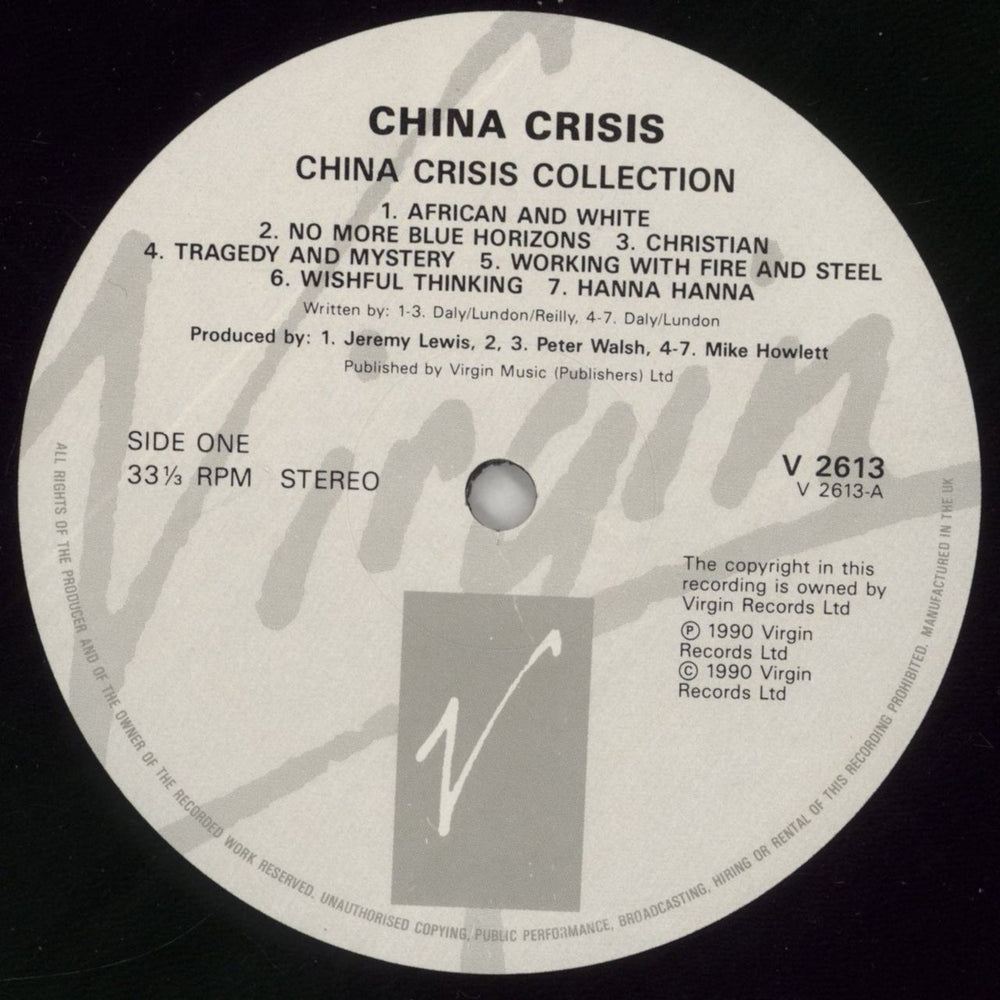 China Crisis Collection (The Very Best Of China Crisis) UK vinyl LP album (LP record) CHNLPCO861202