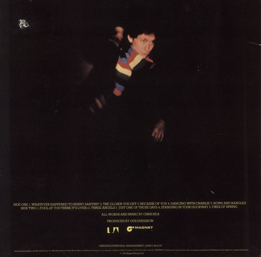 Chris Rea Whatever Happened To Benny Santini? US vinyl LP album (LP record)