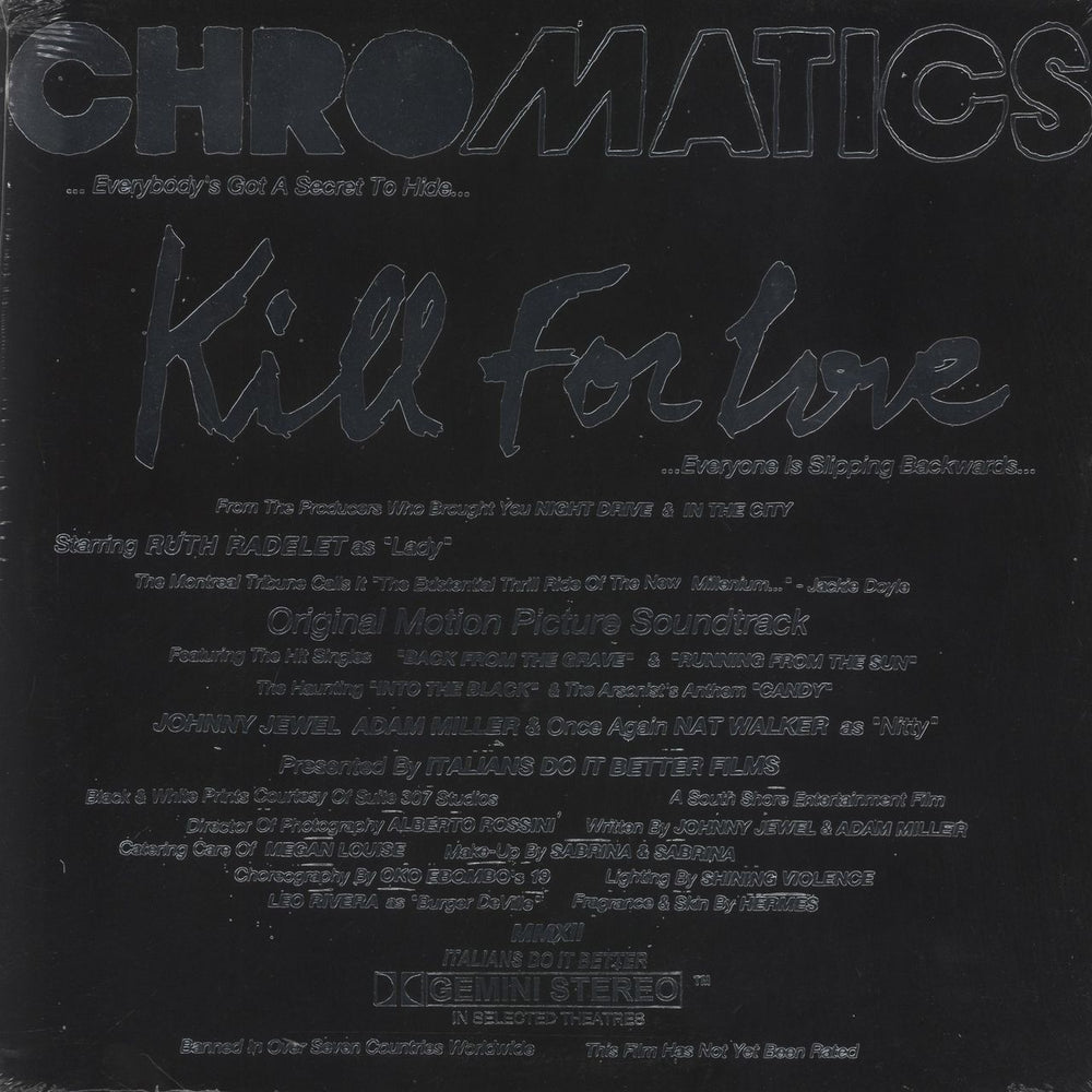 Chromatics Kill For Love - Ivory Vinyl - Sealed US 2-LP vinyl record set (Double LP Album)