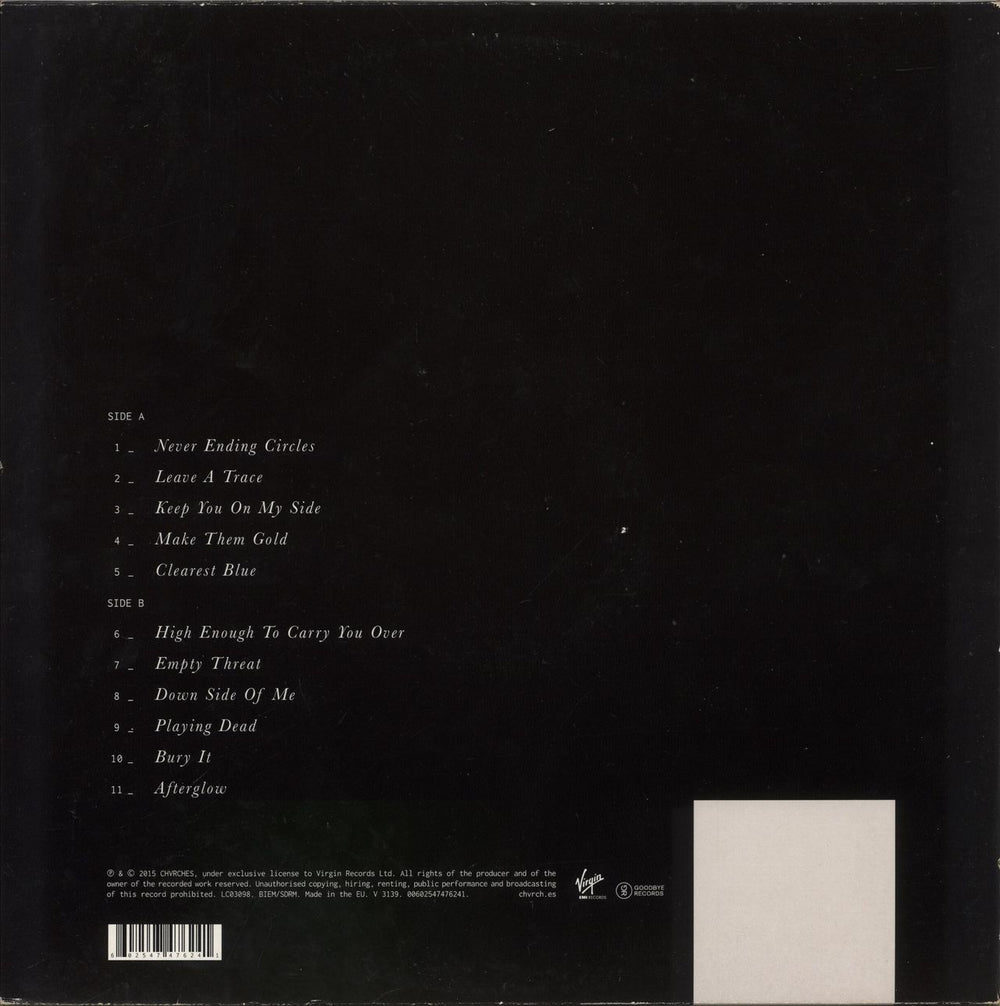 Chvrches Every Open Eye - 180gm White Vinyl UK vinyl LP album (LP record) 602547476241