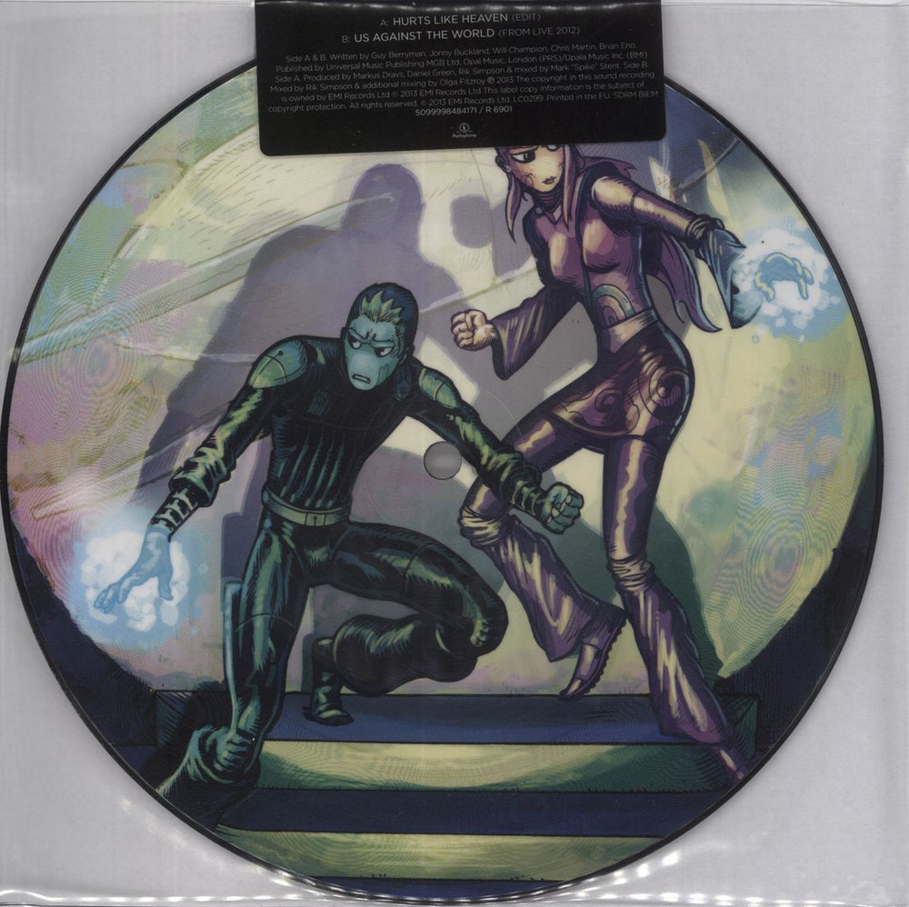 Coldplay Hurts Like Heaven + Comic - RSD13 UK 7" vinyl picture disc (7 inch picture disc single)