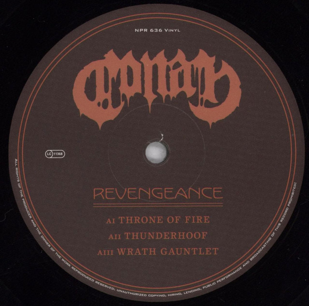 Conan Revengeance UK vinyl LP album (LP record) 4YTLPRE835193