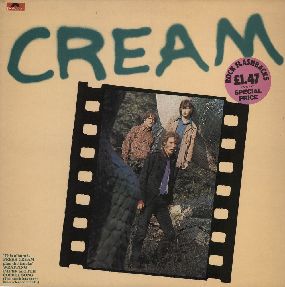 Cream Cream - 1st - Flashback sticker UK vinyl LP album (LP record) 2384067