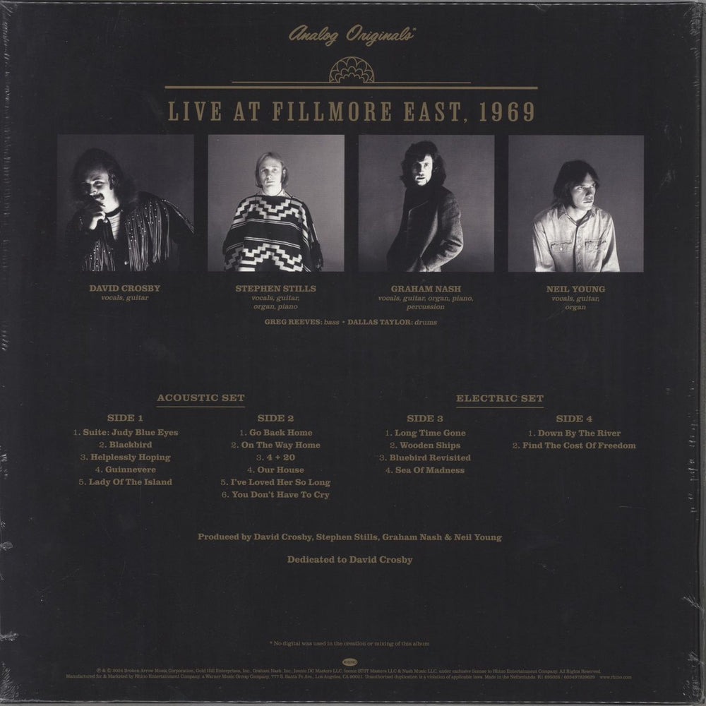 Crosby, Stills, Nash & Young Live At Fillmore East, 1969 - Sealed Dutch 2-LP vinyl record set (Double LP Album) 603497839629