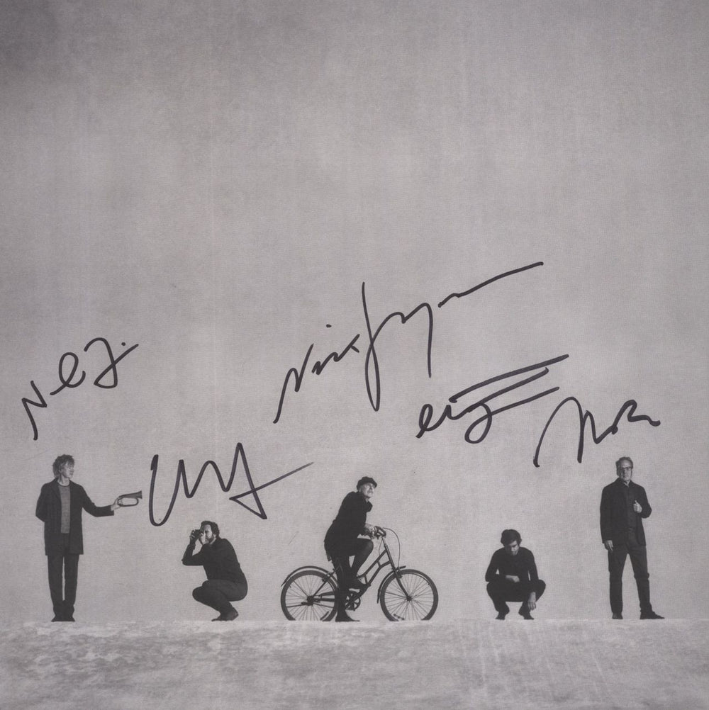 Crowded House Gravity Stairs - Blue Vinyl - Sealed + Autographed Print UK vinyl LP album (LP record) CRDLPGR842740