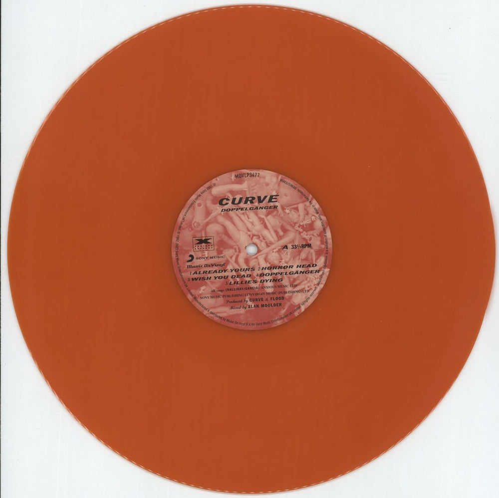 Curve Doppelganger - Translucent Orange Marbled Vinyl UK vinyl LP album (LP record) CRVLPDO880665