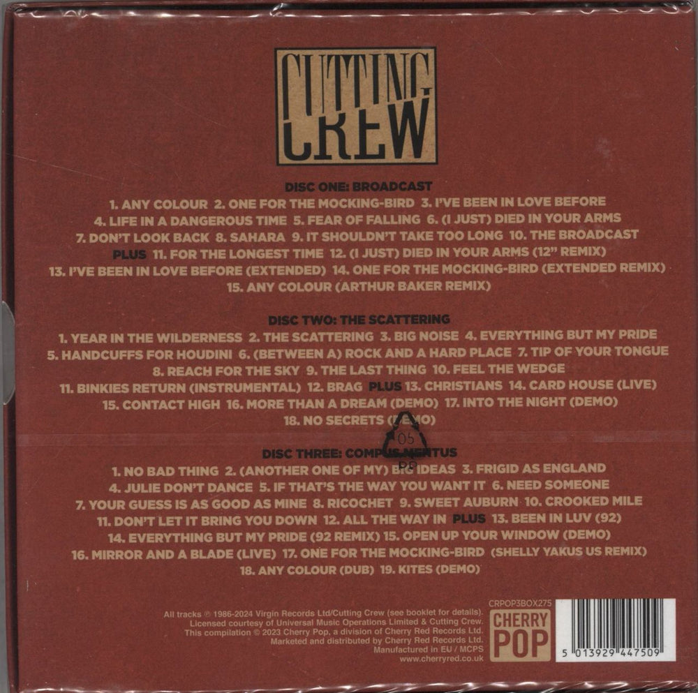 Cutting Crew All For You (The Virgin Years 1986-1992) UK 3-CD album set (Triple CD) 5013929447509