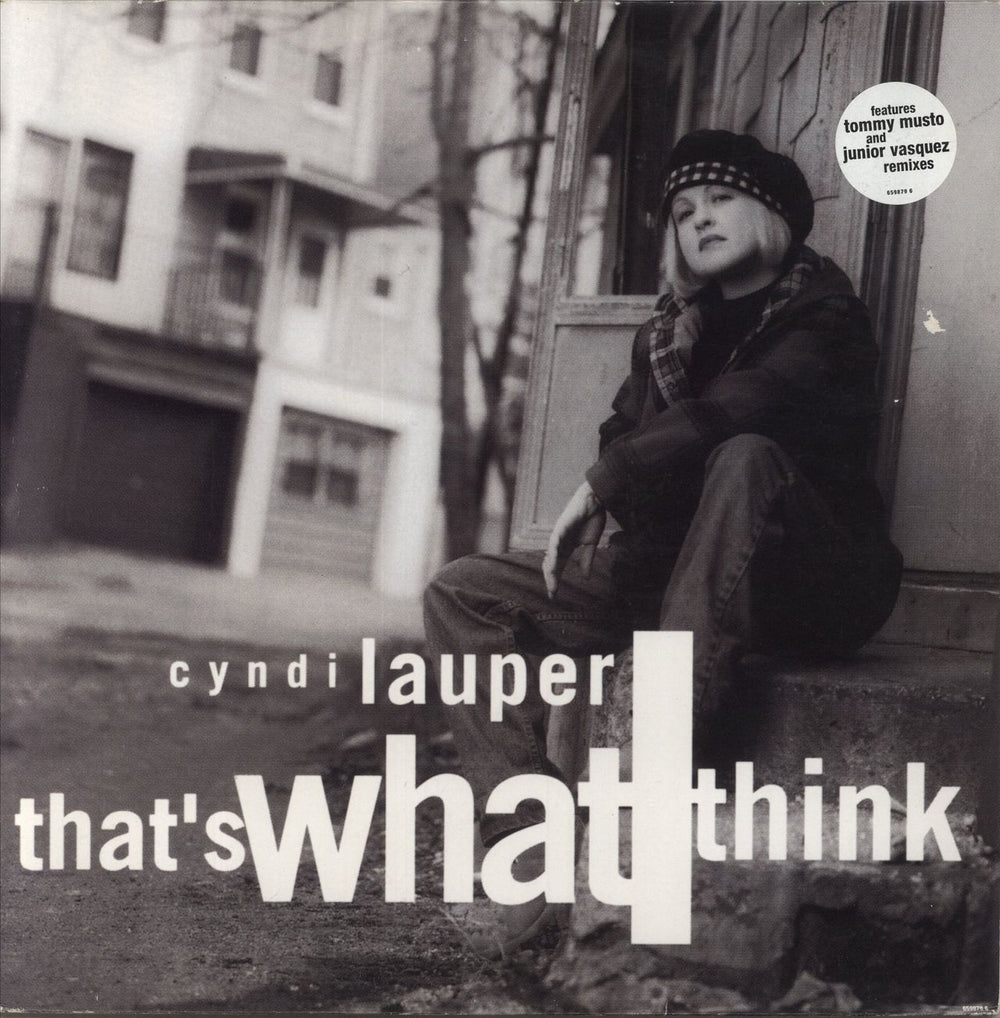 Cyndi Lauper That's That I Think - Stickered UK 12" vinyl single (12 inch record / Maxi-single) 659879-6
