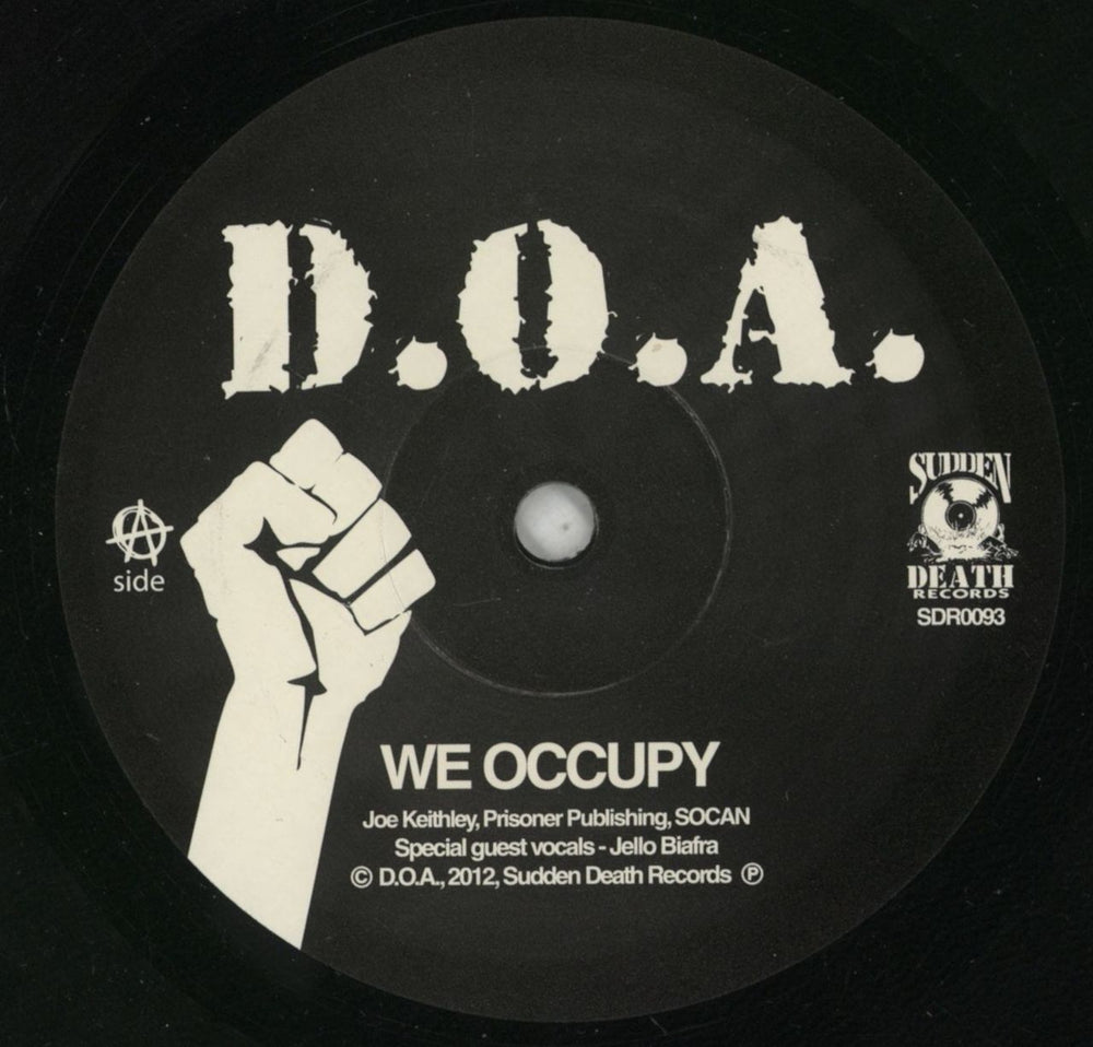 D.O.A. We Occupy US 7" vinyl single (7 inch record / 45) D-A07WE866368