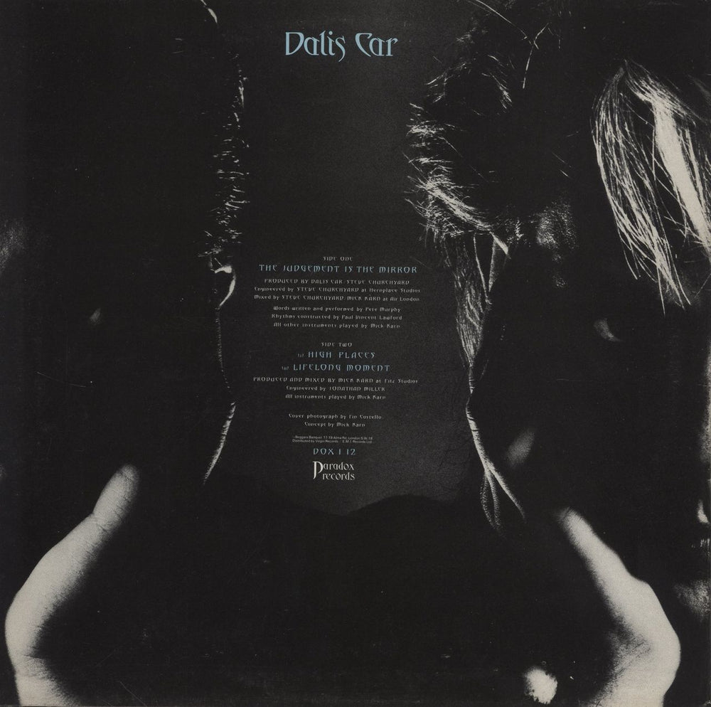 Dalis Car The Judgement Is The Mirror + Poster - EX UK 12" vinyl single (12 inch record / Maxi-single)