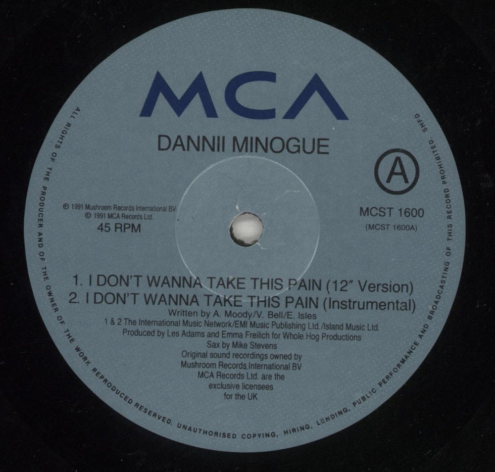 Dannii Minogue I Don't Wanna Take This Pain UK 12" vinyl single (12 inch record / Maxi-single) DAN12ID03683
