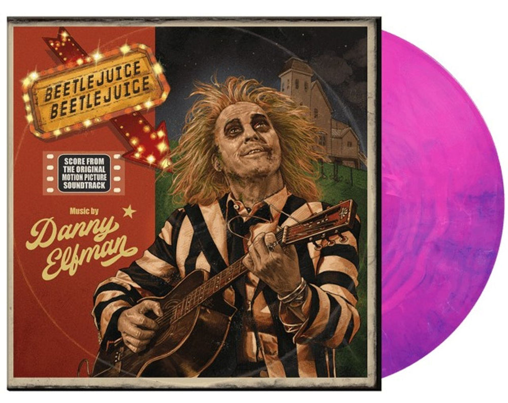 Danny Elfman Beetlejuice Beetlejuice [Original Motion Picture Score] - Purple & Pink Vinyl - Sealed UK vinyl LP album (LP record) WW223