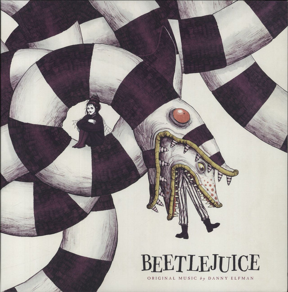 Danny Elfman Beetlejuice - White w/ Green & Purple Vinyl US vinyl LP album (LP record) WW062