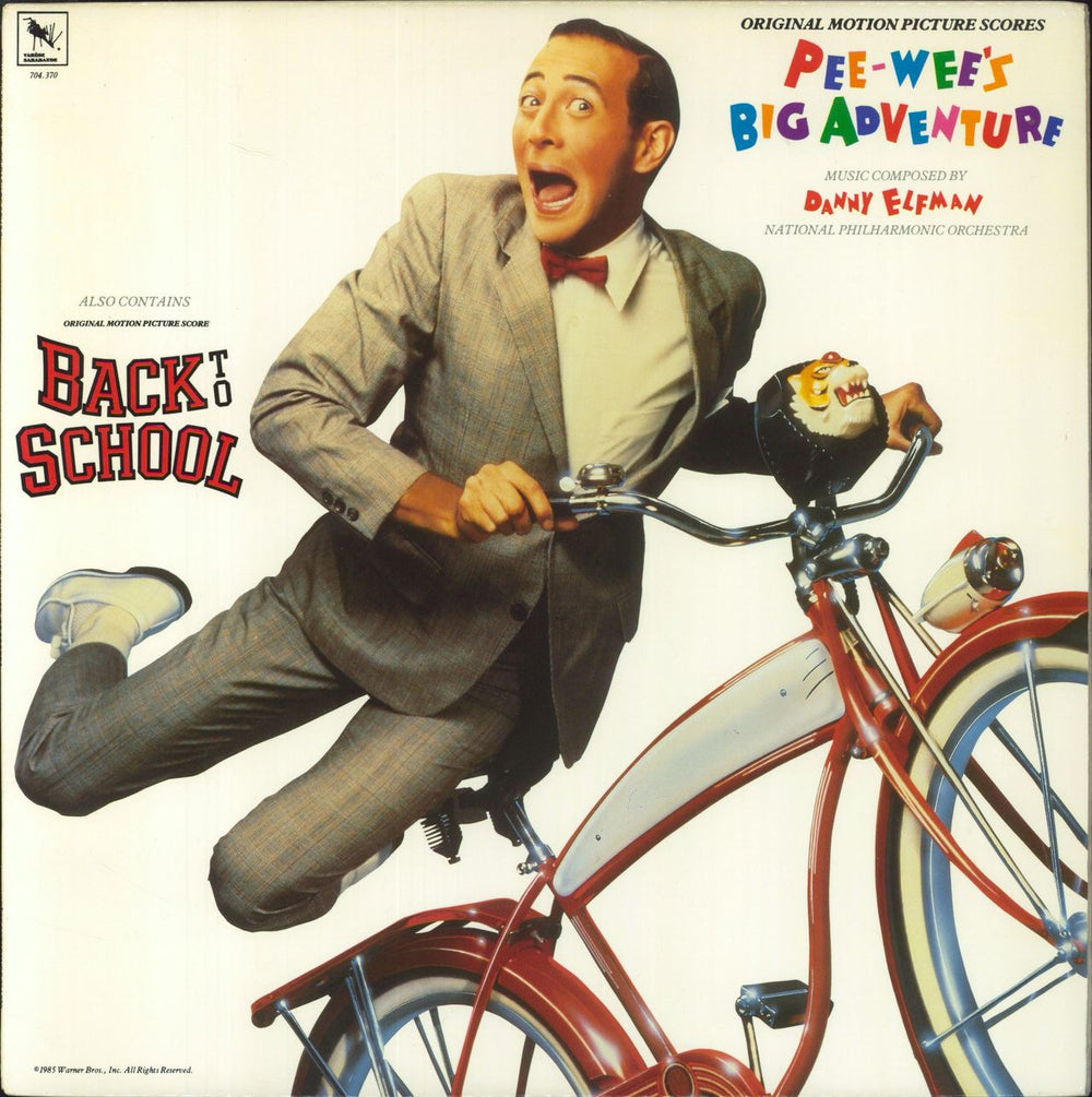 Danny Elfman Pee-Wee's Big Adventure / Back To School OST US vinyl LP album (LP record) 704.370