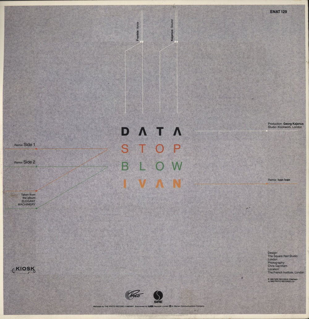 Data Stop / Blow - Hype Sticker UK 12" vinyl single (12 inch record / Maxi-single)