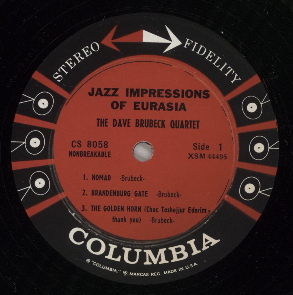 Dave Brubeck Jazz Impressions Of Eurasia US vinyl LP album (LP record) DBRLPJA876125