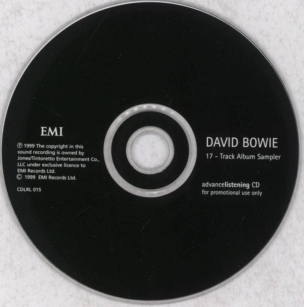 David Bowie 17-track Album Sampler UK Promo CD album (CDLP) BOWCDTR143348