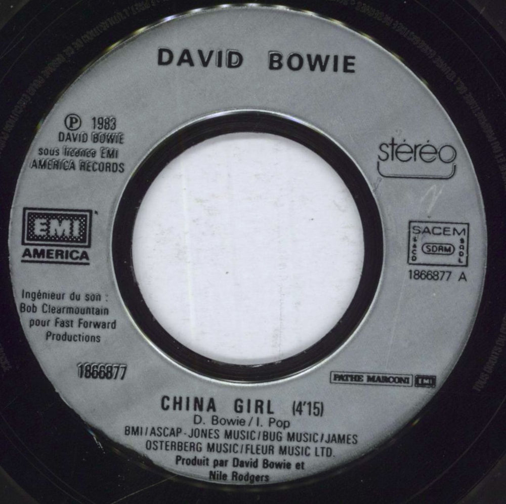 David Bowie China Girl French 7" vinyl single (7 inch record / 45) BOW07CH622000