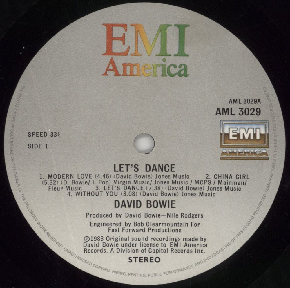 David Bowie Let's Dance - EX UK vinyl LP album (LP record) BOWLPLE685036