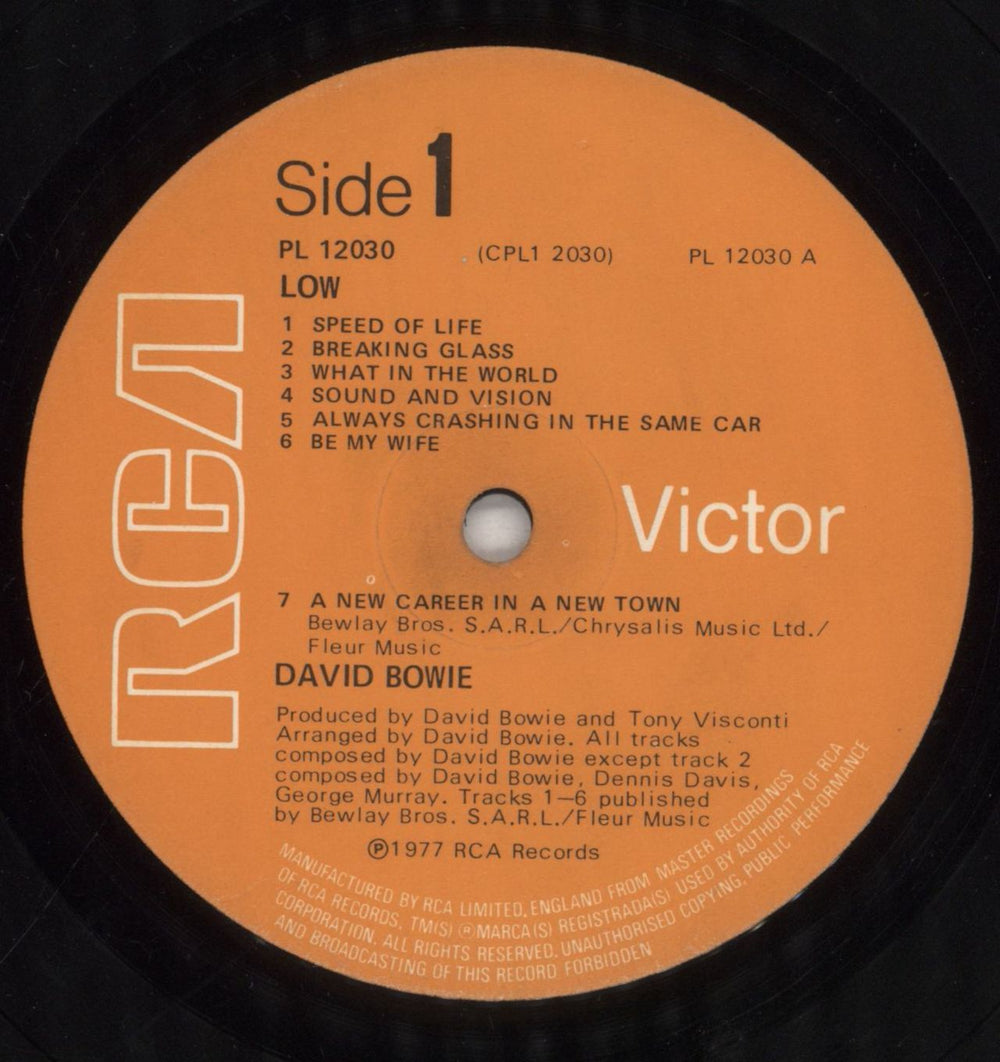 David Bowie Low - 1st + Insert + Sticker - VG UK vinyl LP album (LP record) BOWLPLO854467