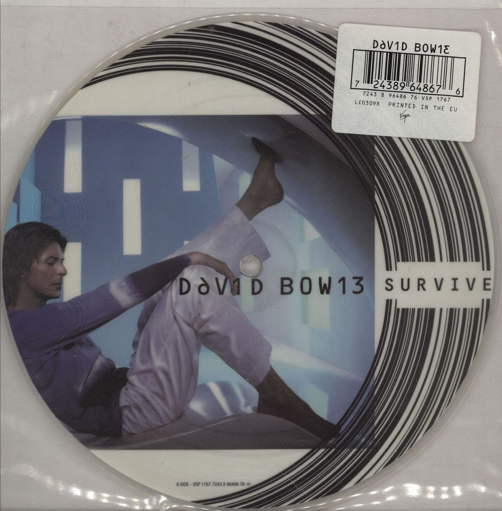 David Bowie Survive UK 7" vinyl picture disc (7 inch picture disc single) VSP1767