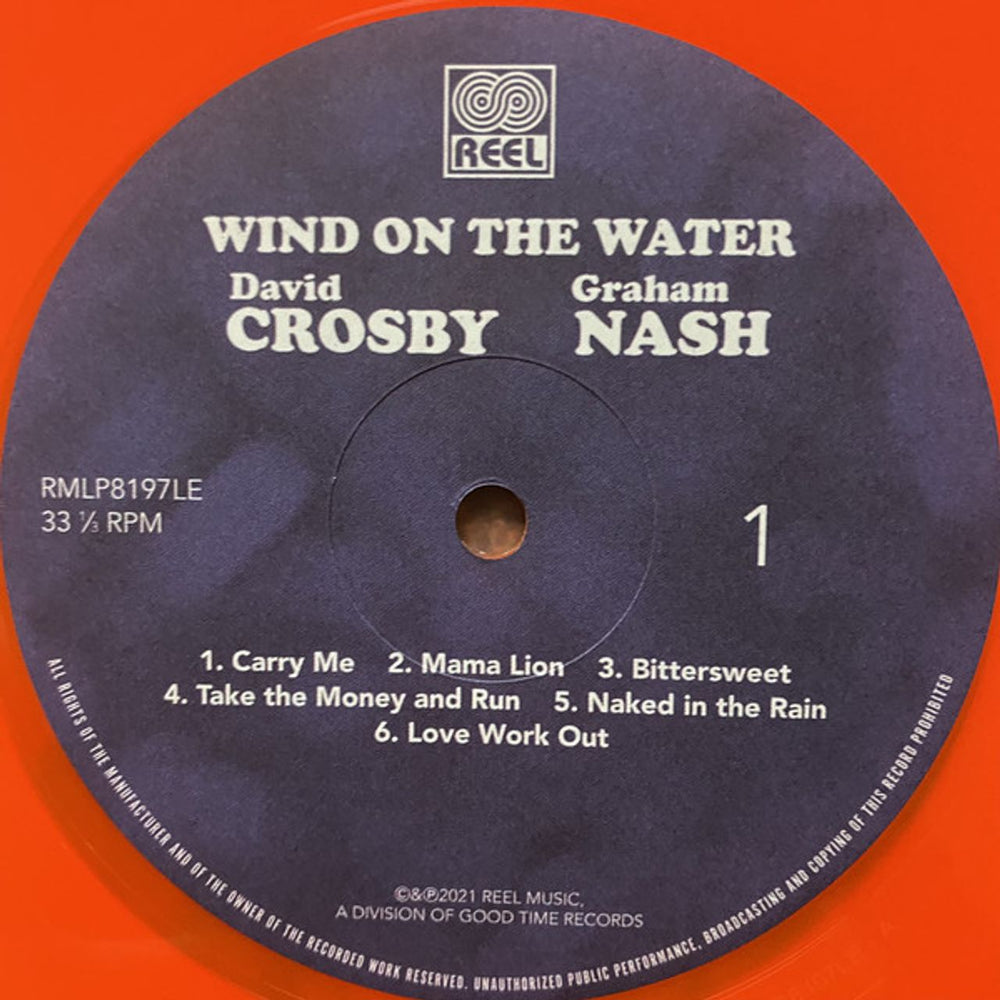 David Crosby & Graham Nash Wind On The Water - Orange Vinyl - Sealed UK vinyl LP album (LP record) C&NLPWI780601
