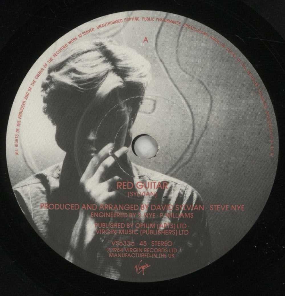 David Sylvian Red Guitar UK 7" vinyl single (7 inch record / 45) SYL07RE294086
