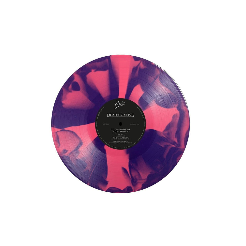 Dead Or Alive You Spin Me Round (Like A Record) - 40th Anniversary Purple & Pink Marbled Vinyl UK 12" vinyl single (12 inch record / Maxi-single) DOA12YO879353