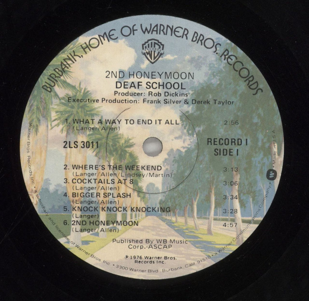 Deaf School 2nd Honeymoon / Don't Stop The World US 2-LP vinyl record set (Double LP Album) DFH2LND858301