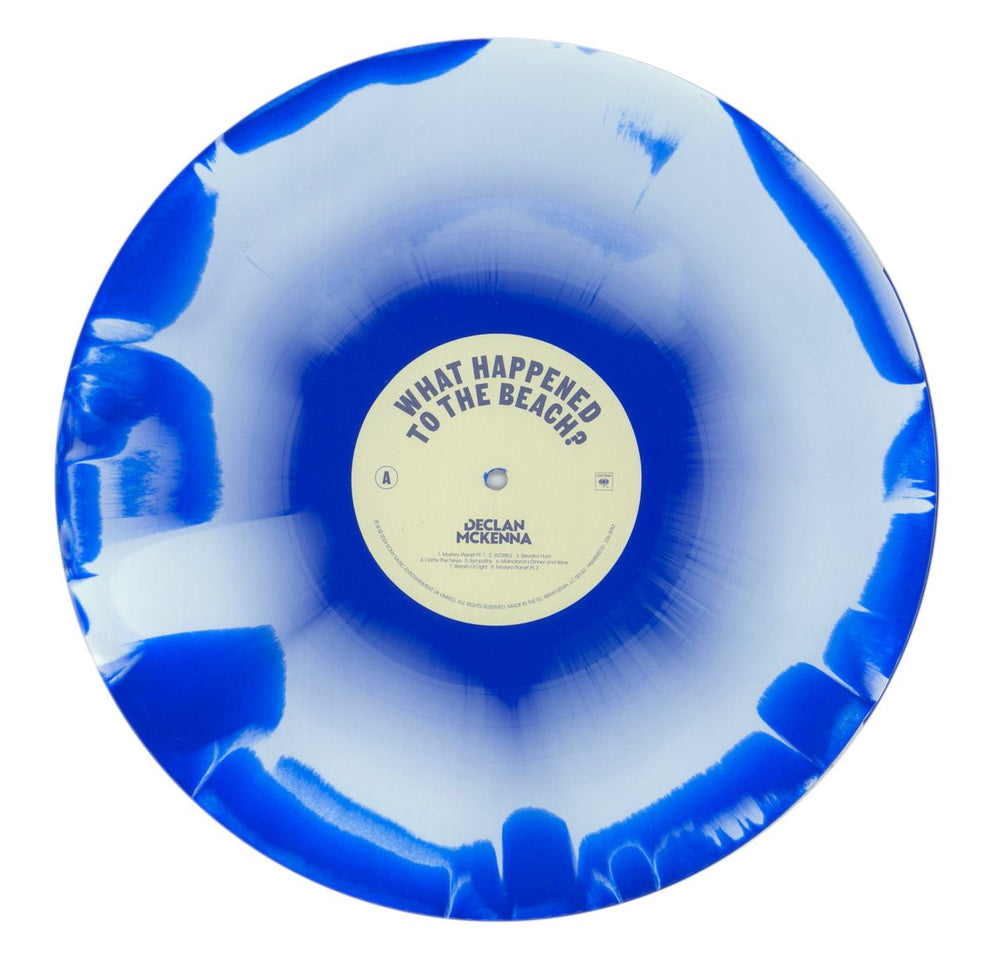Declan McKenna What Happened To The Beach - Sand Sleeve - Blue & White Vinyl +  Flexi UK vinyl LP album (LP record) 291LPWH870501