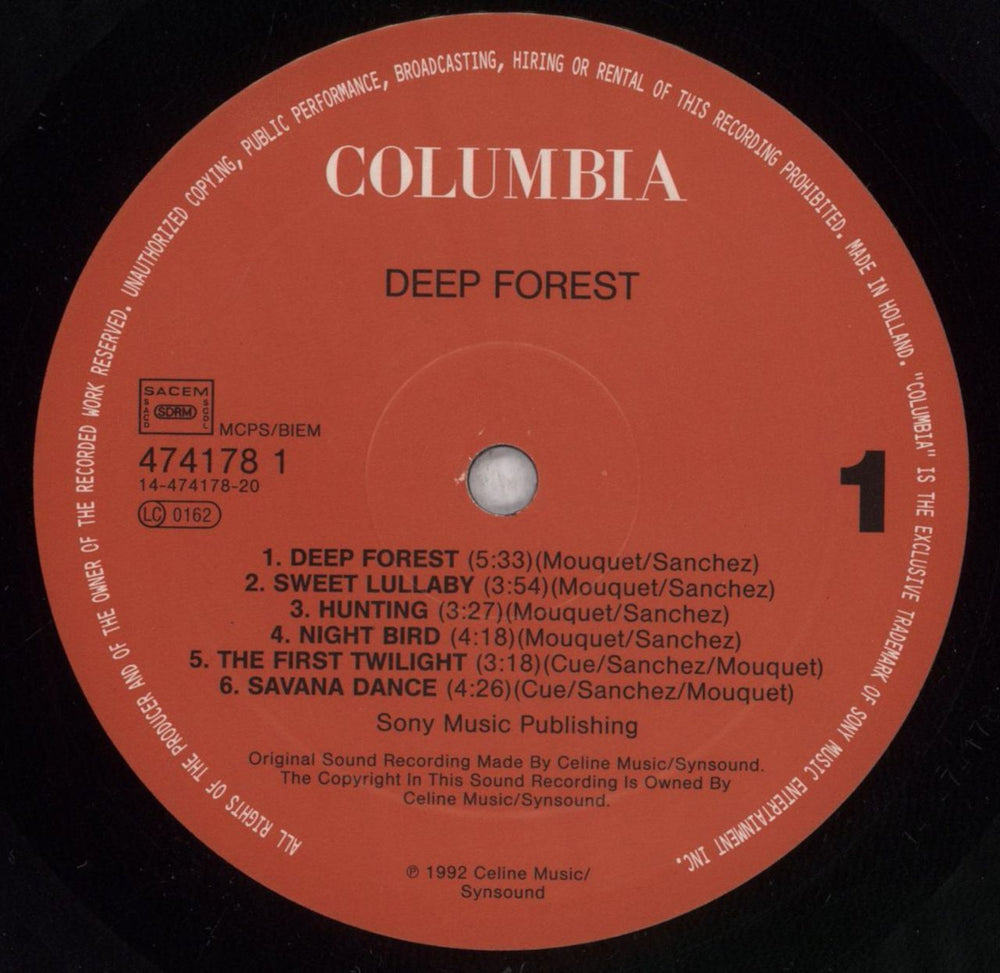 Deep Forest Deep Forest - EX UK vinyl LP album (LP record) DFOLPDE840237