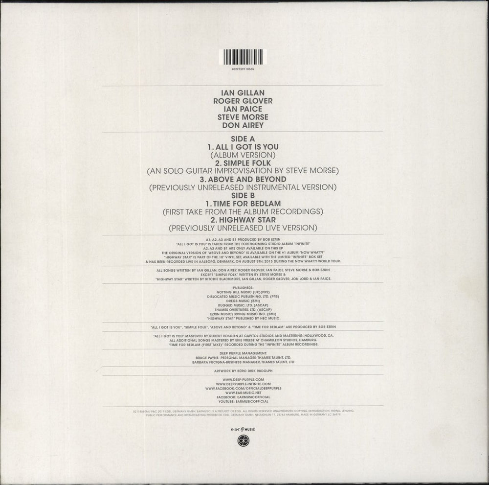 Deep Purple All I Got Is You UK 12" vinyl single (12 inch record / Maxi-single) 4029759118565