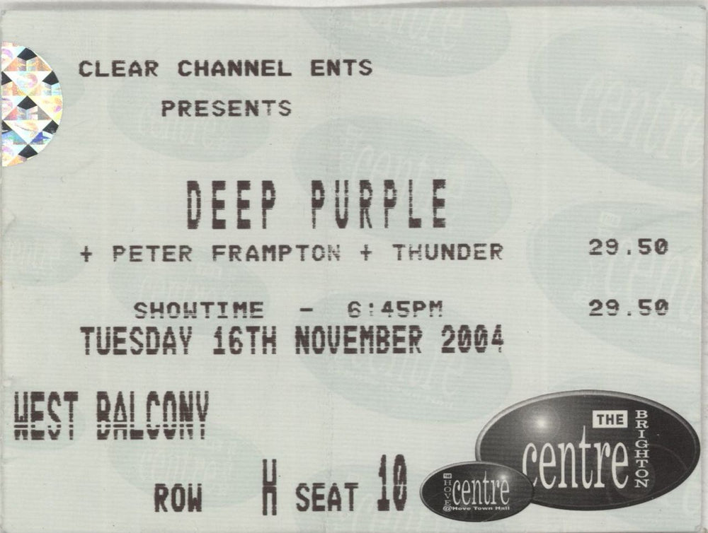 Deep Purple Bananas + Ticket Stub UK tour programme DEETRBA872453