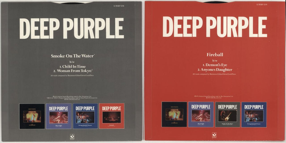 Deep Purple Black Night - Complete Set Of Four UK 12" vinyl single (12 inch record / Maxi-single)