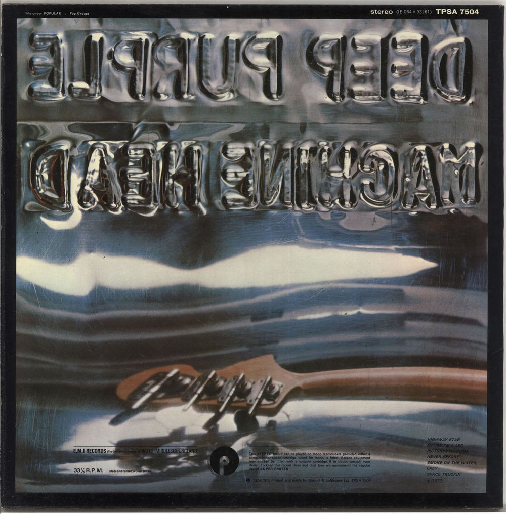 Deep Purple Machine Head - 2nd + Insert - EX UK vinyl LP album (LP record)