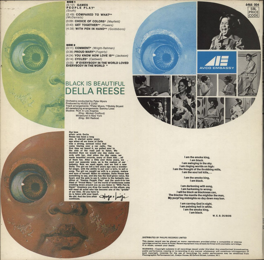 Della Reese Black Is Beautiful UK vinyl LP album (LP record)