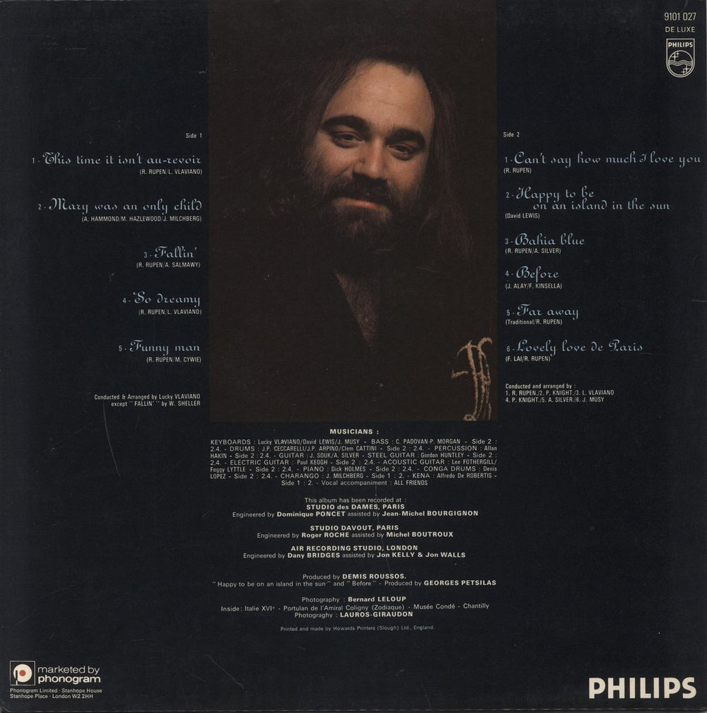 Demis Roussos Happy To Be... UK vinyl LP album (LP record)