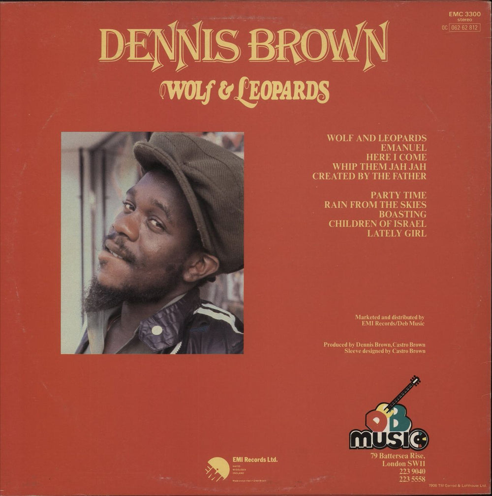Dennis Brown Wolf & Leopards UK vinyl LP album (LP record)