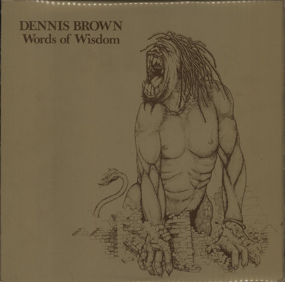 Dennis Brown Words Of Wisdom UK vinyl LP album (LP record) LASL1