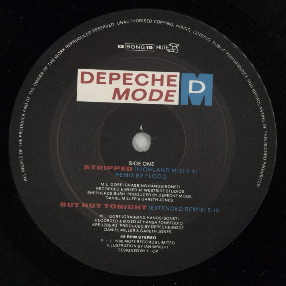 Depeche Mode Stripped (Highland Mix) - 1st - EX UK 12" vinyl single (12 inch record / Maxi-single) DEP12ST612902