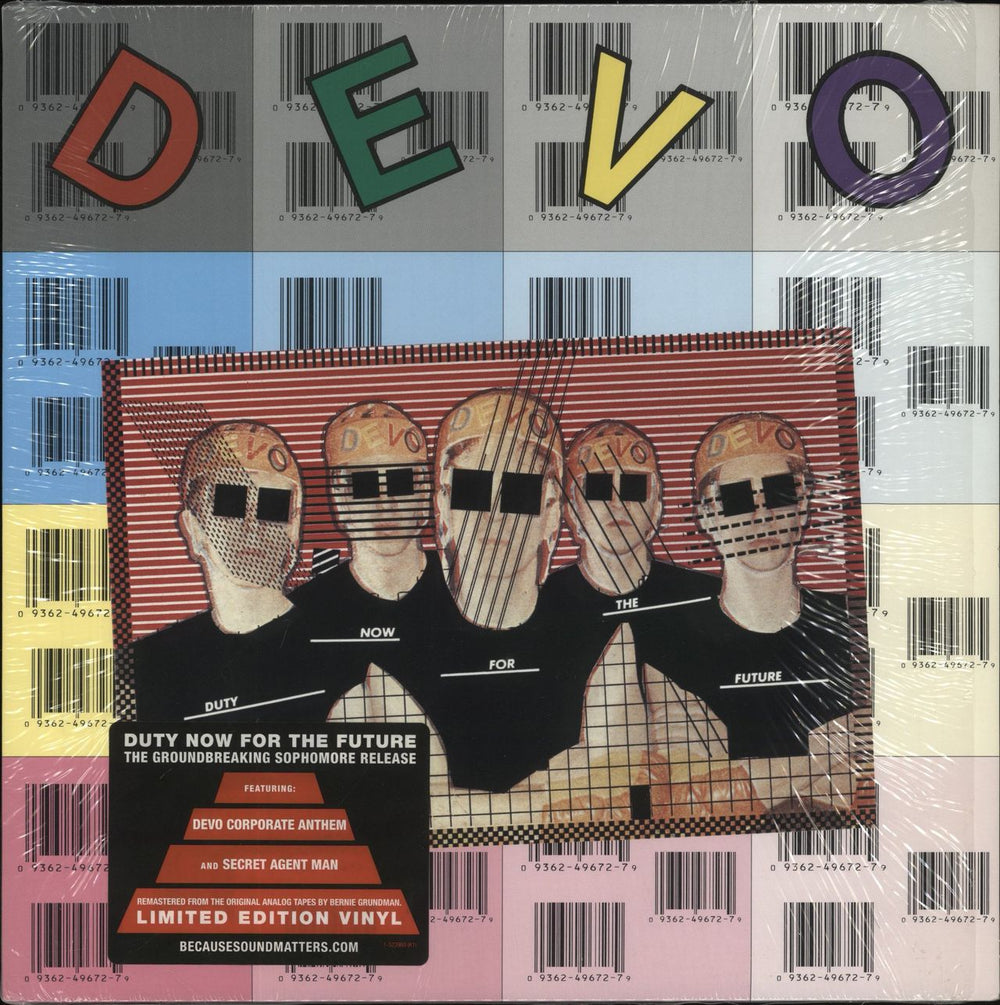 Devo Duty Now For The Future - Shrink US vinyl LP album (LP record) 1-523960(K1)