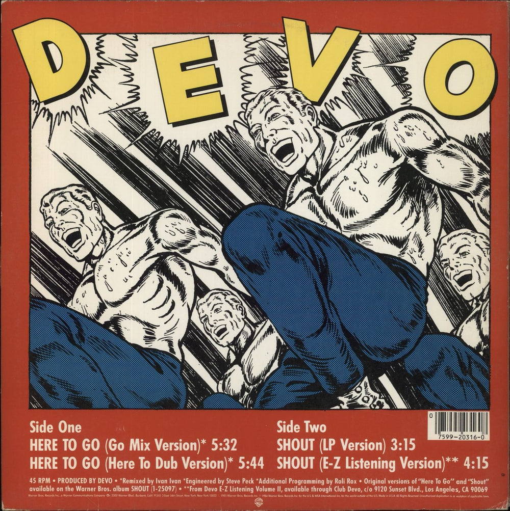 Devo Here To Go US 12" vinyl single (12 inch record / Maxi-single) 075992031608