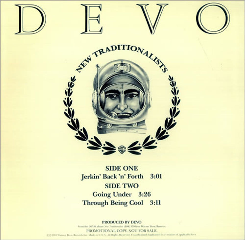 Devo Jerkin' Back & Forth US Promo 12" vinyl single (12 inch record / Maxi-single) PRO-A-993